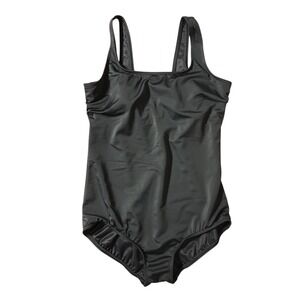 Lands End Womens Black One Piece Swimsuit Lycra Xtra Life Petite 12P NWOT